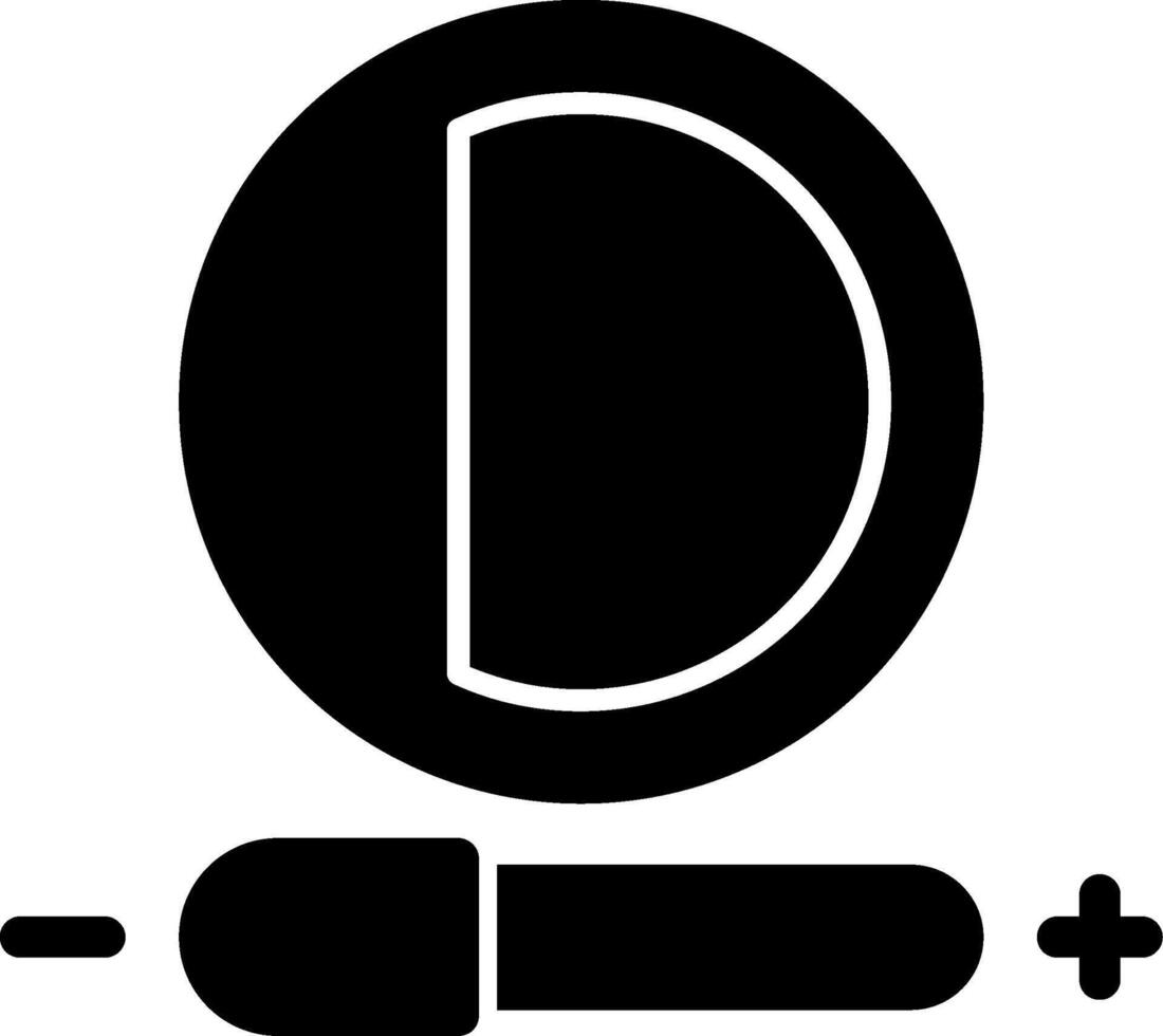 Contrast adjustment Glyph Icon vector
