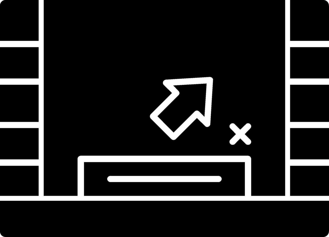 Closed captioning Glyph Icon vector