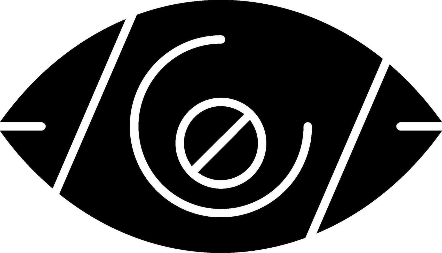 Visual impairment Glyph Icon vector