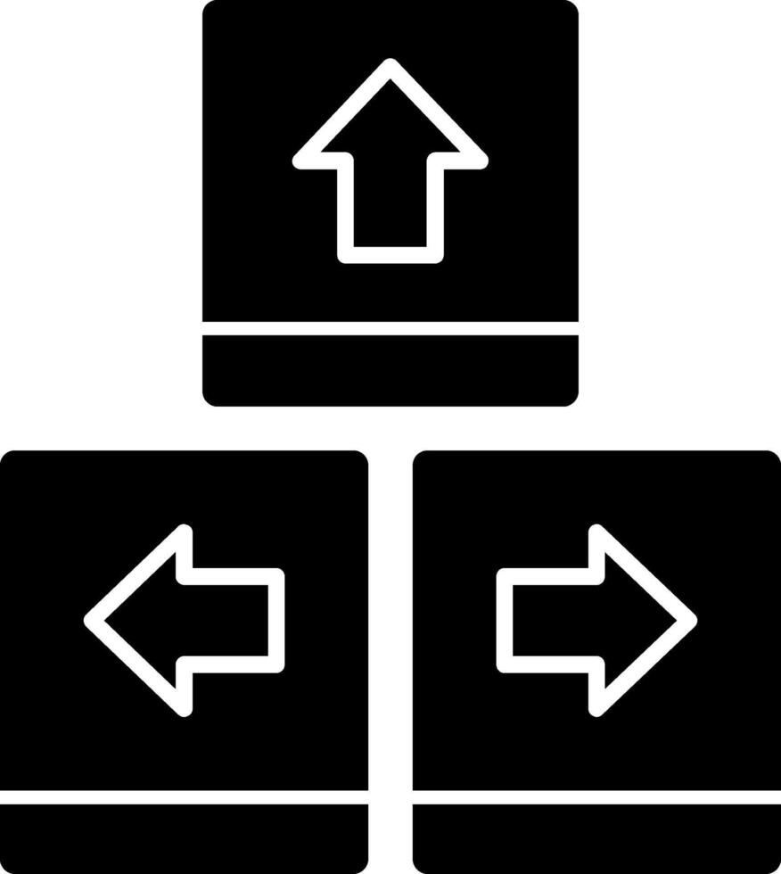 Keyboard navigation Glyph Icon vector