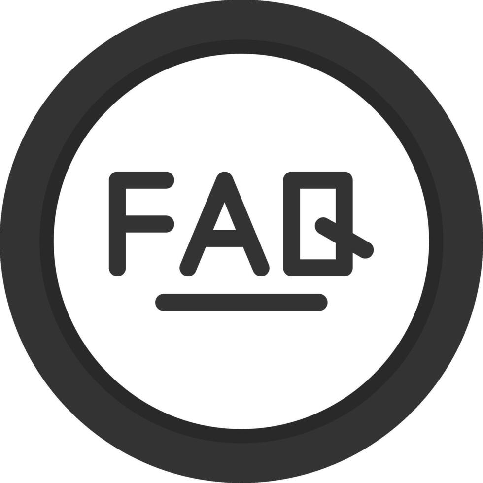 FAQ Flat Icon vector