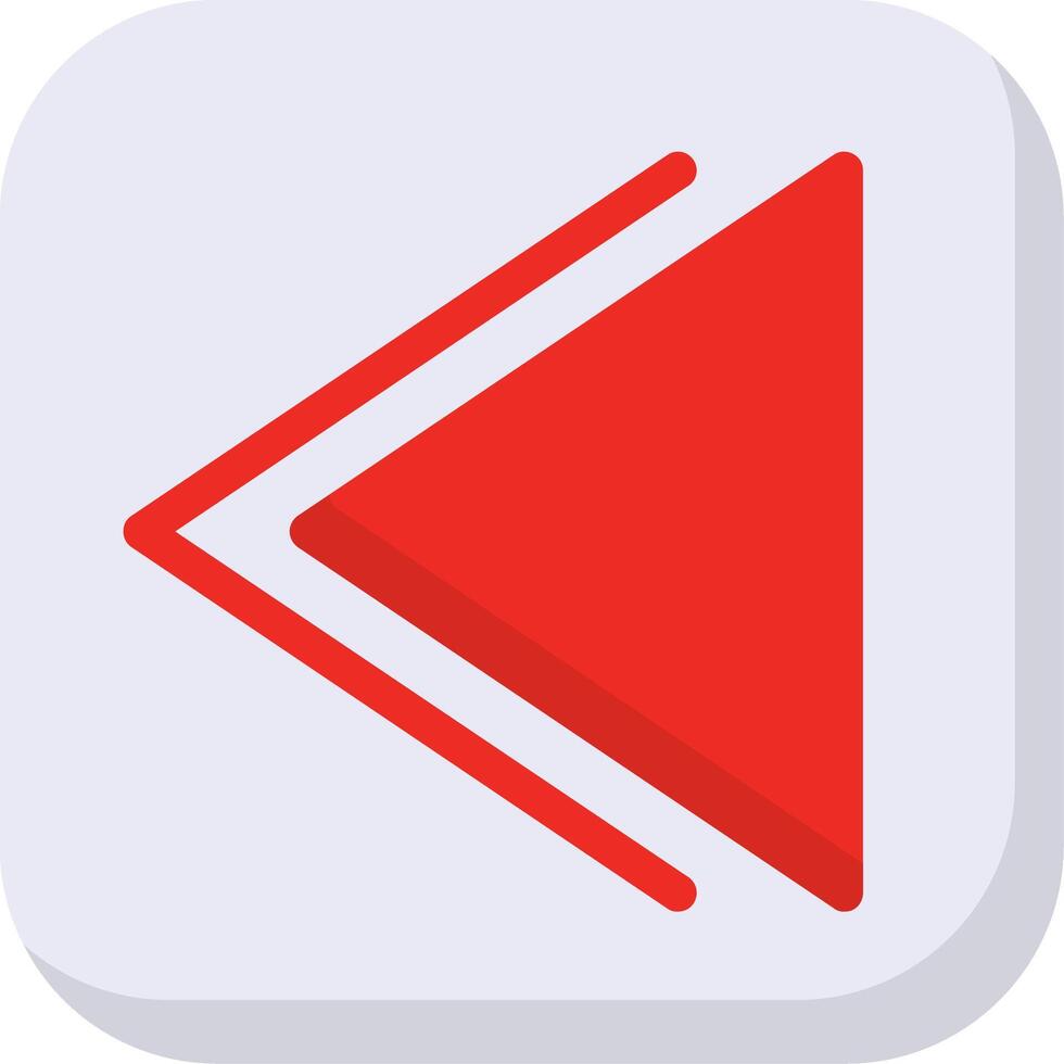 Backward Flat Icon vector