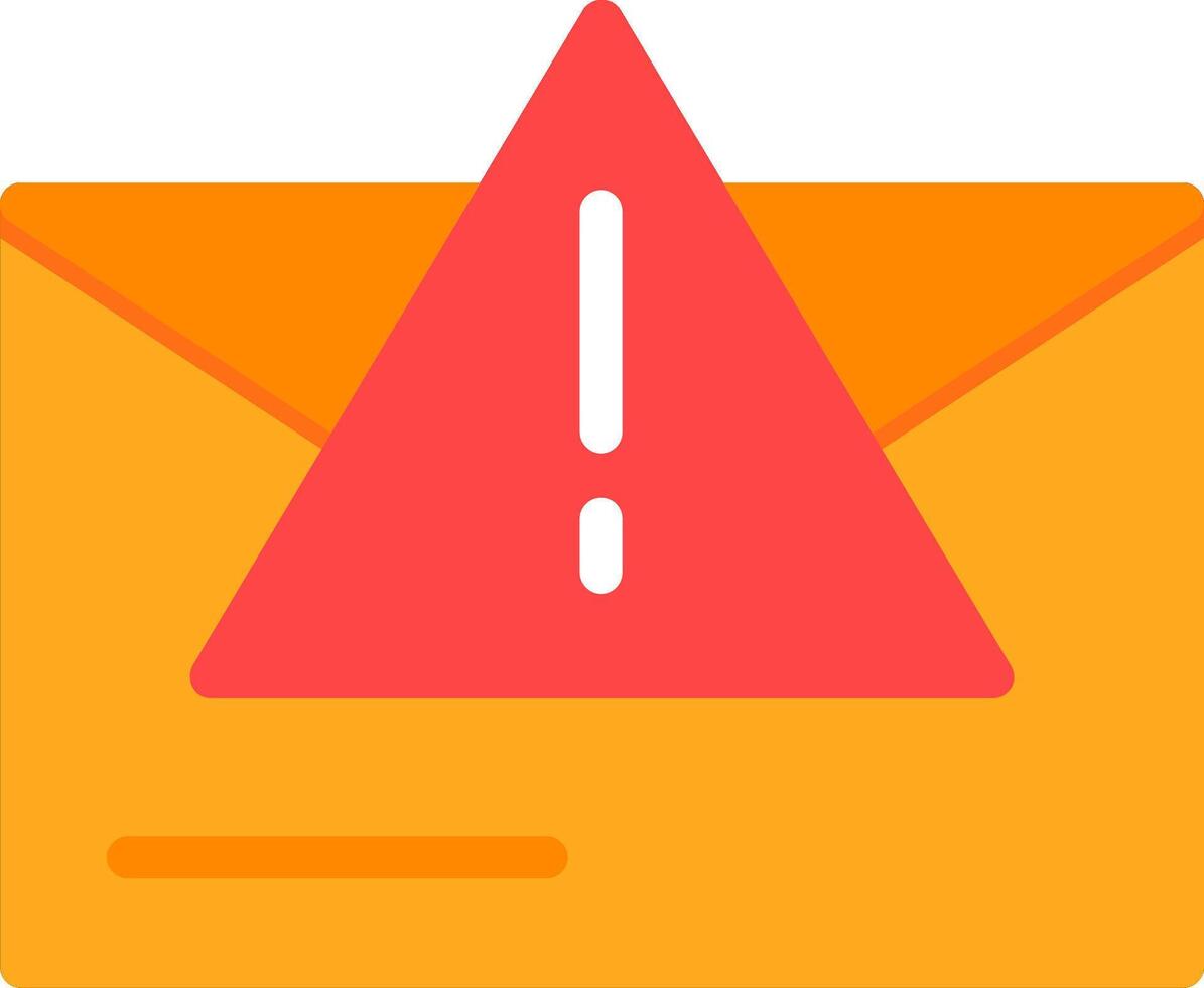 Warning Triangle Flat Icon vector