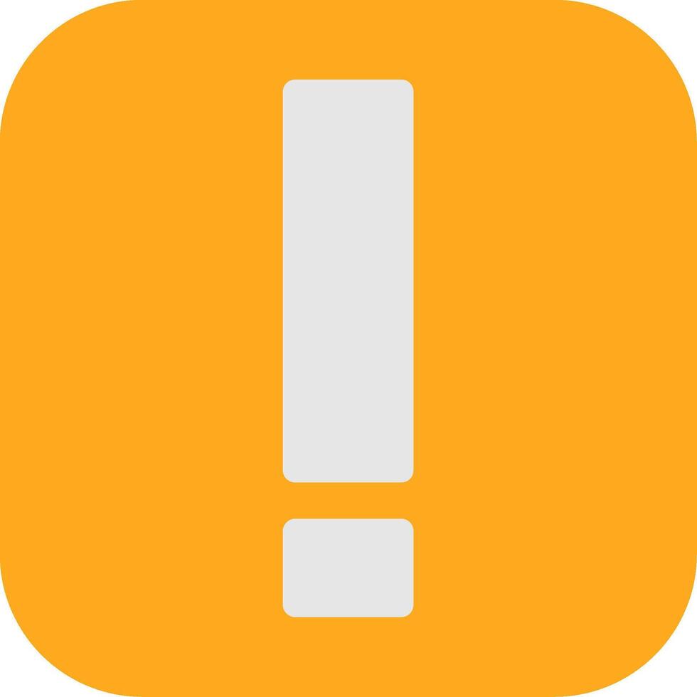 Exclamation Mark Flat Icon vector