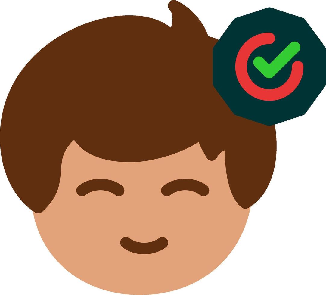 Approval status indicator Flat Icon vector