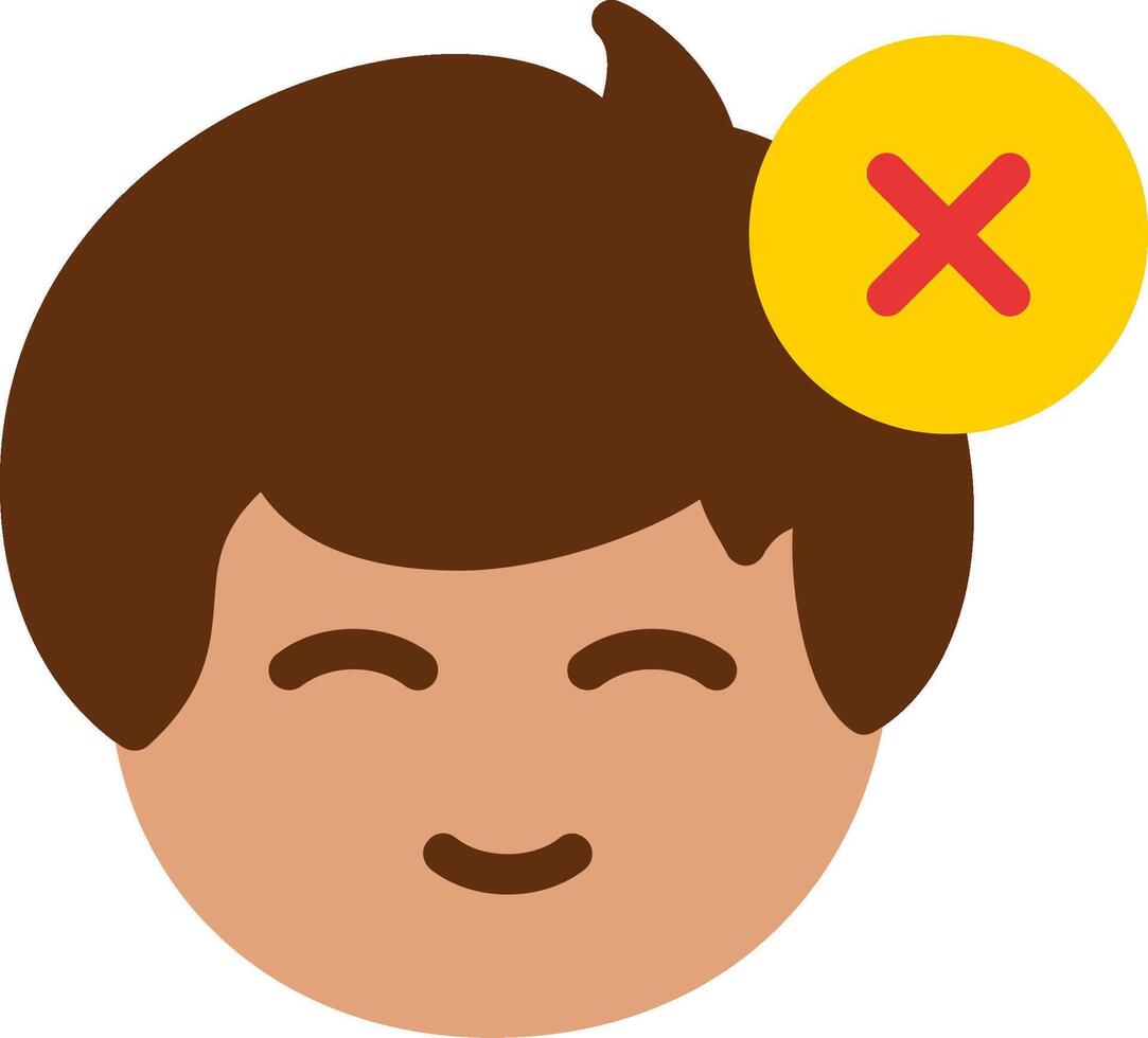 Rejected status indicator Flat Icon vector