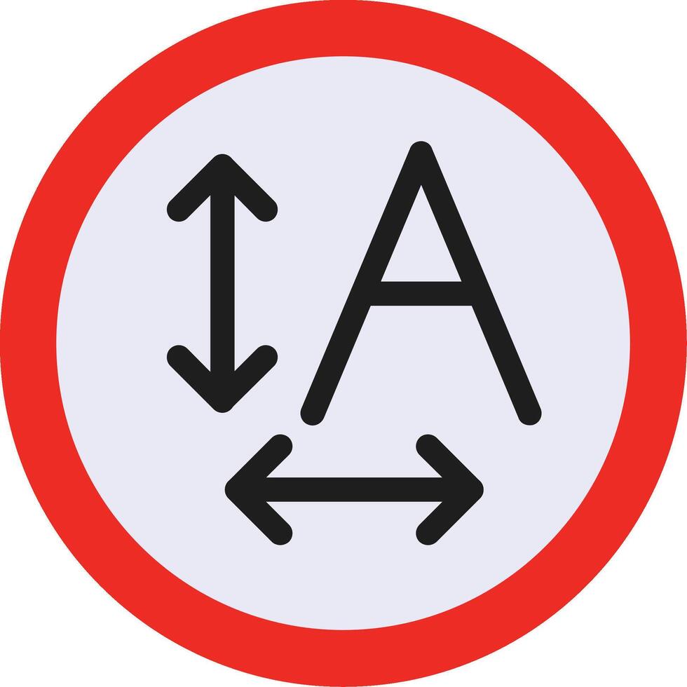 Text resizing Flat Icon vector