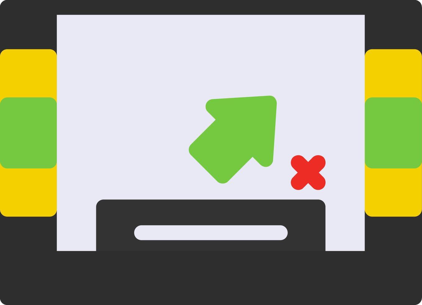Closed captioning Flat Icon vector