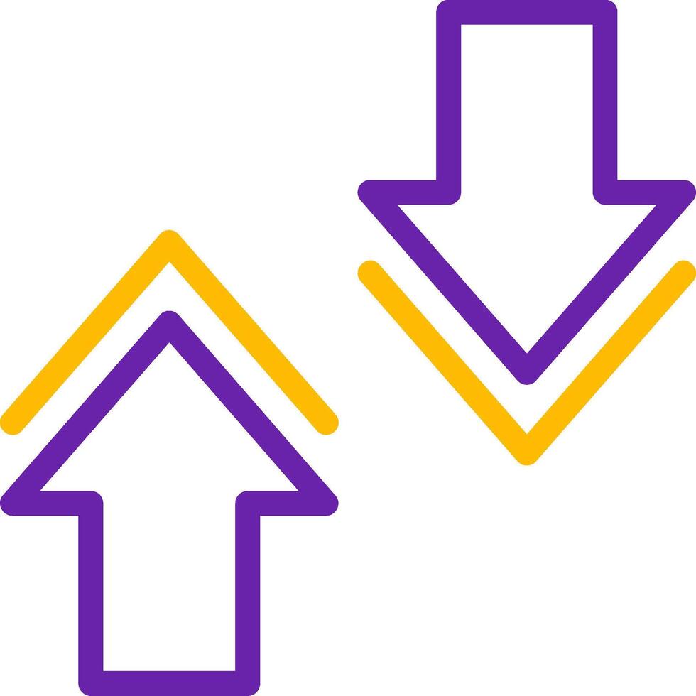 Collapse Line Two Color Icon vector
