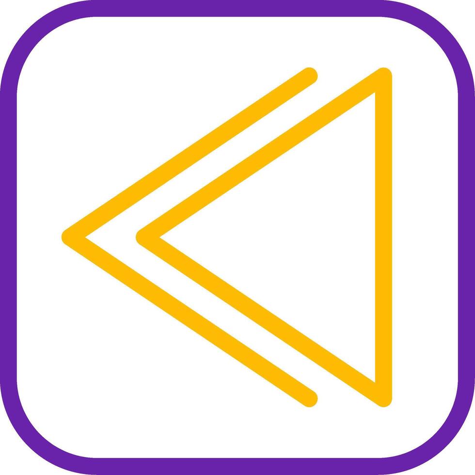 Backward Line Two Color Icon vector