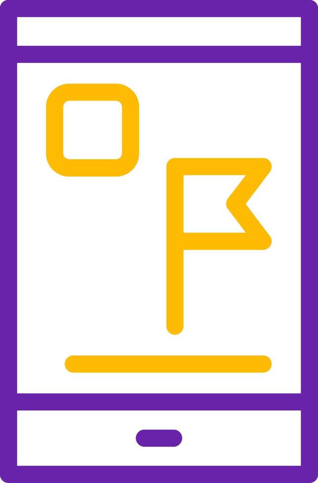 Flag Line Two Color Icon vector