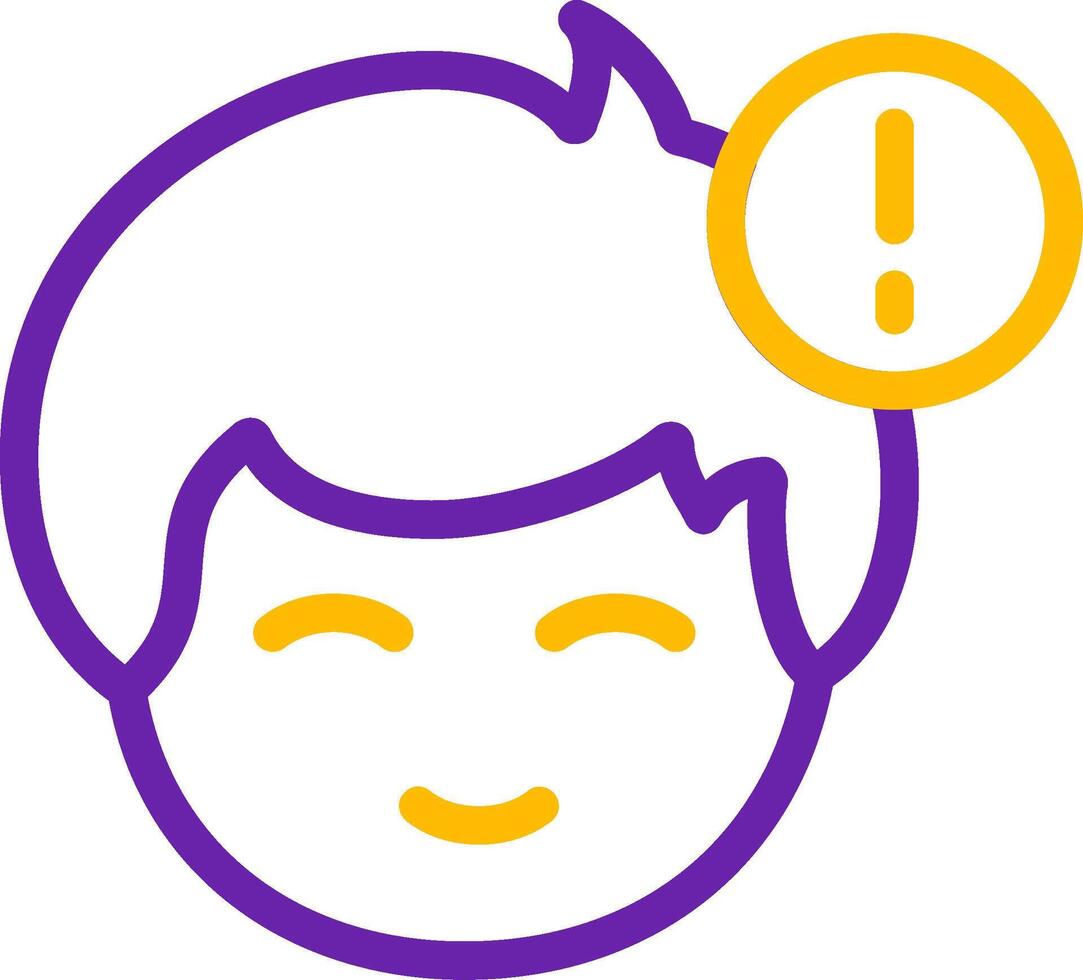 Away status indicator Line Two Color Icon vector