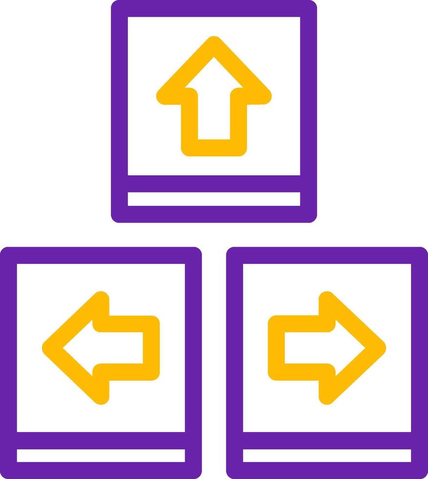 Keyboard navigation Line Two Color Icon vector