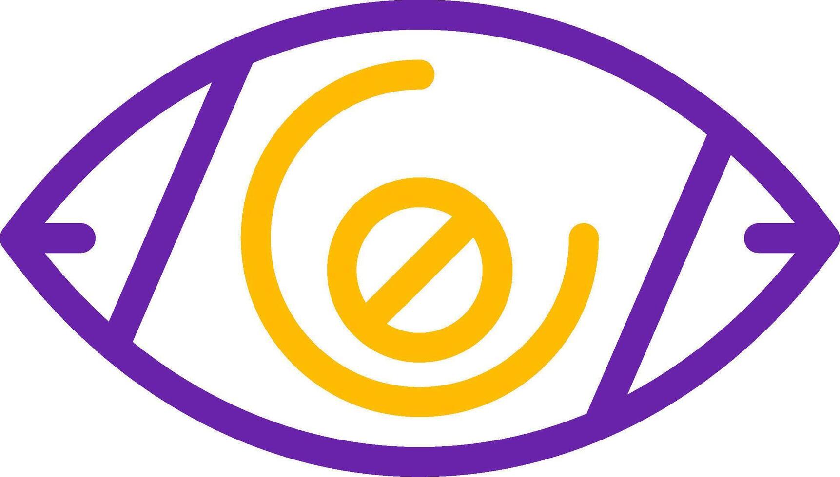 Visual impairment Line Two Color Icon vector