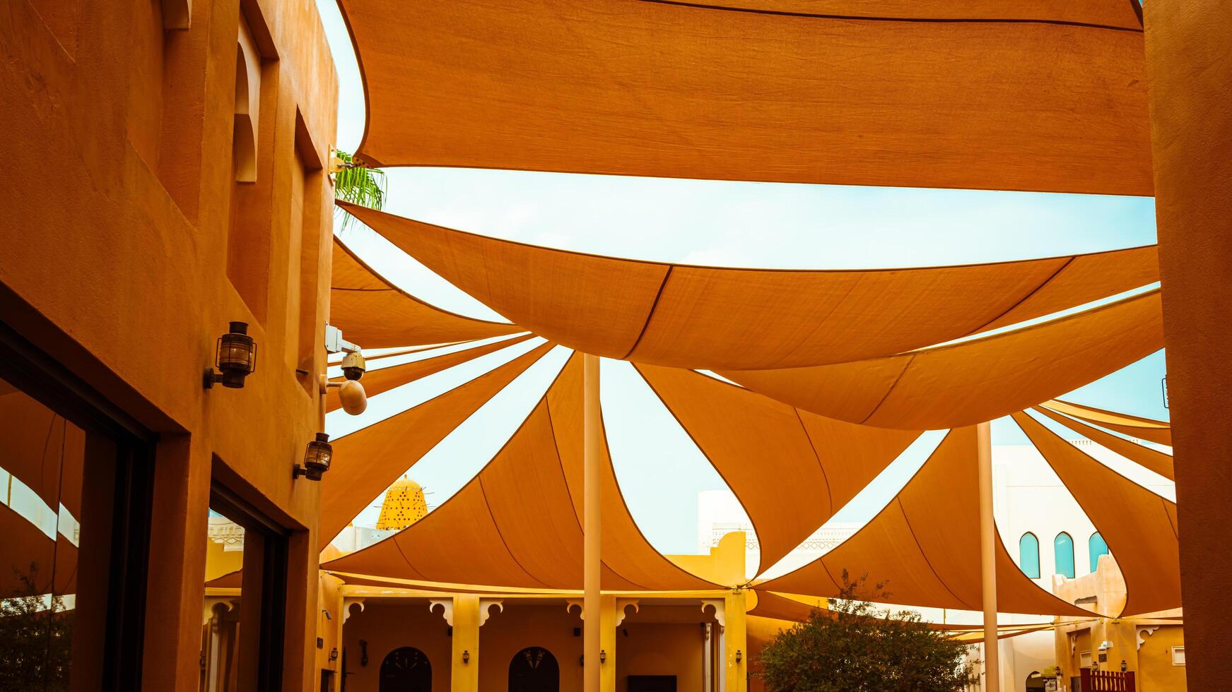 Qatara village view, outdoor interior design of heritage village photo