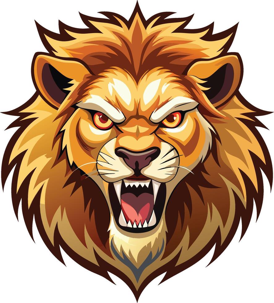Lion head mascot vector