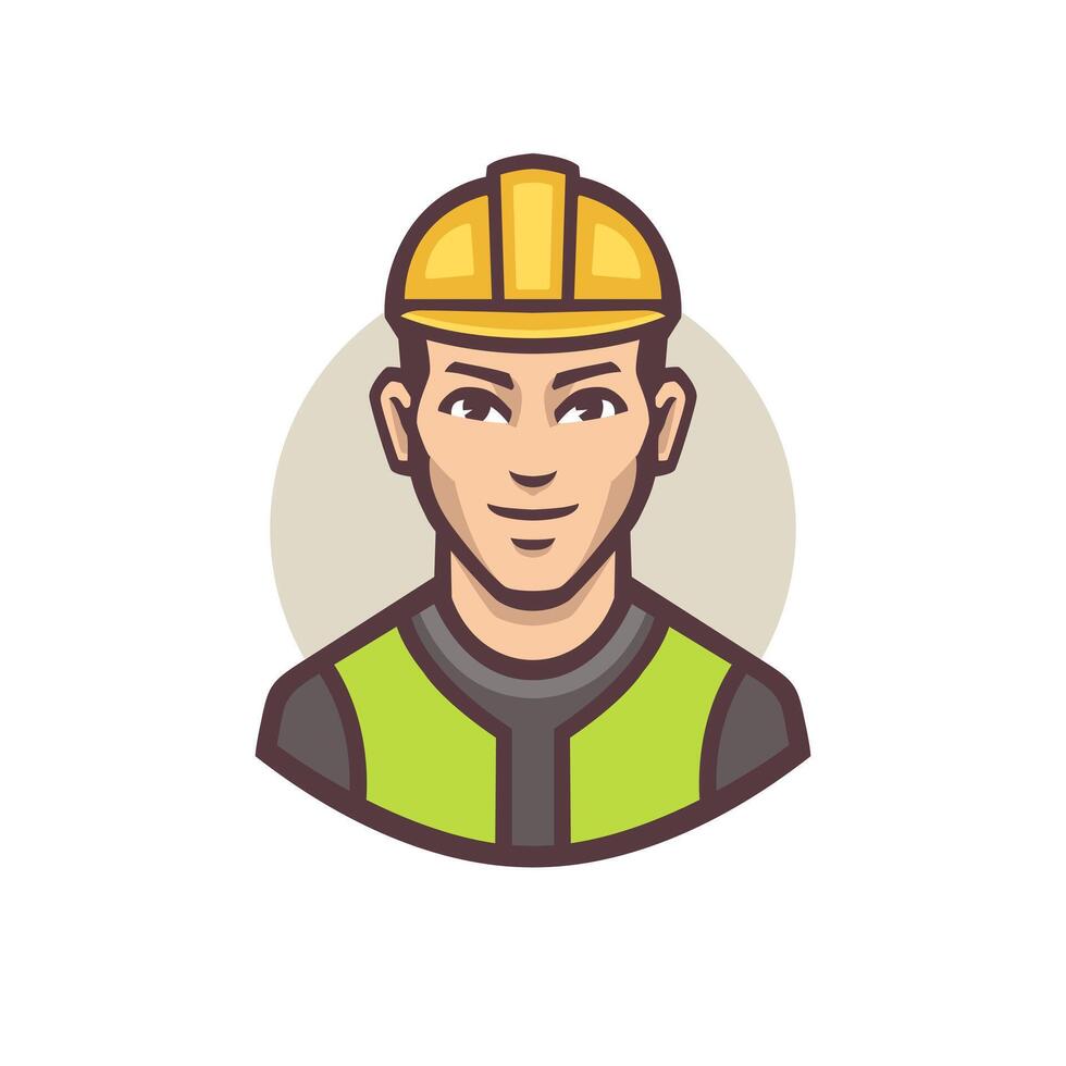 Builder Contractor Image. People Profession Icon Concept Isolated . vector