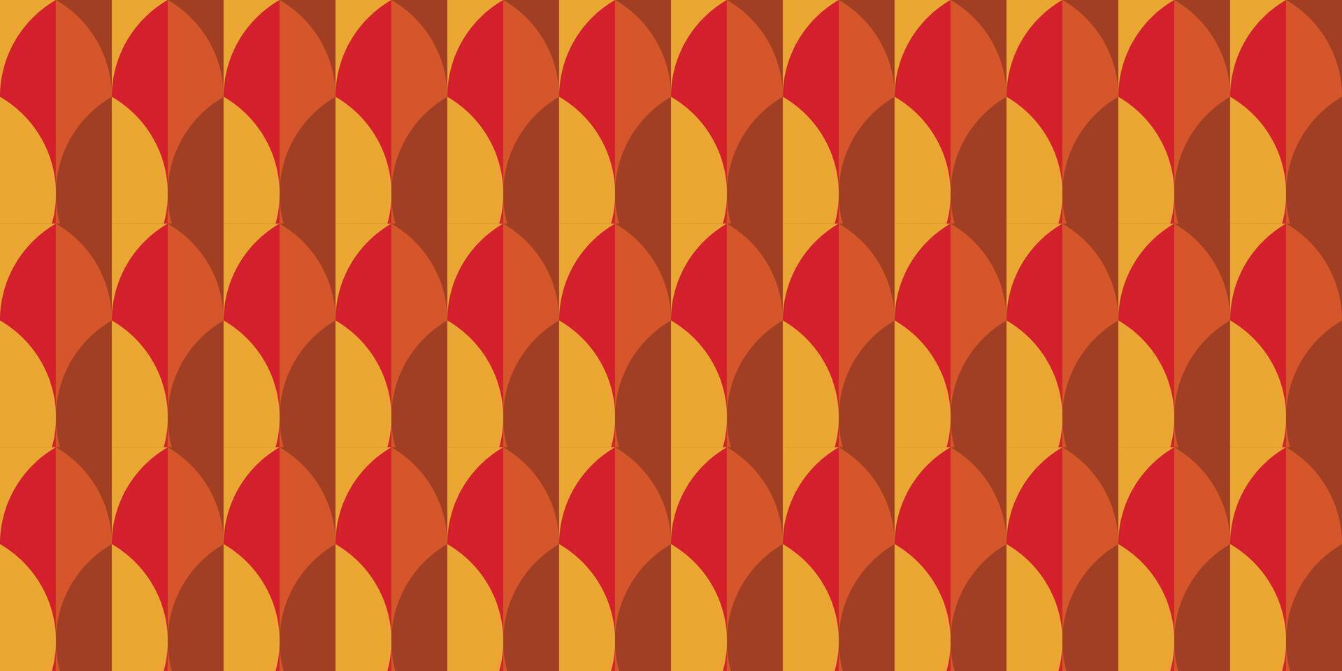 Autumn geometric pattern background vector