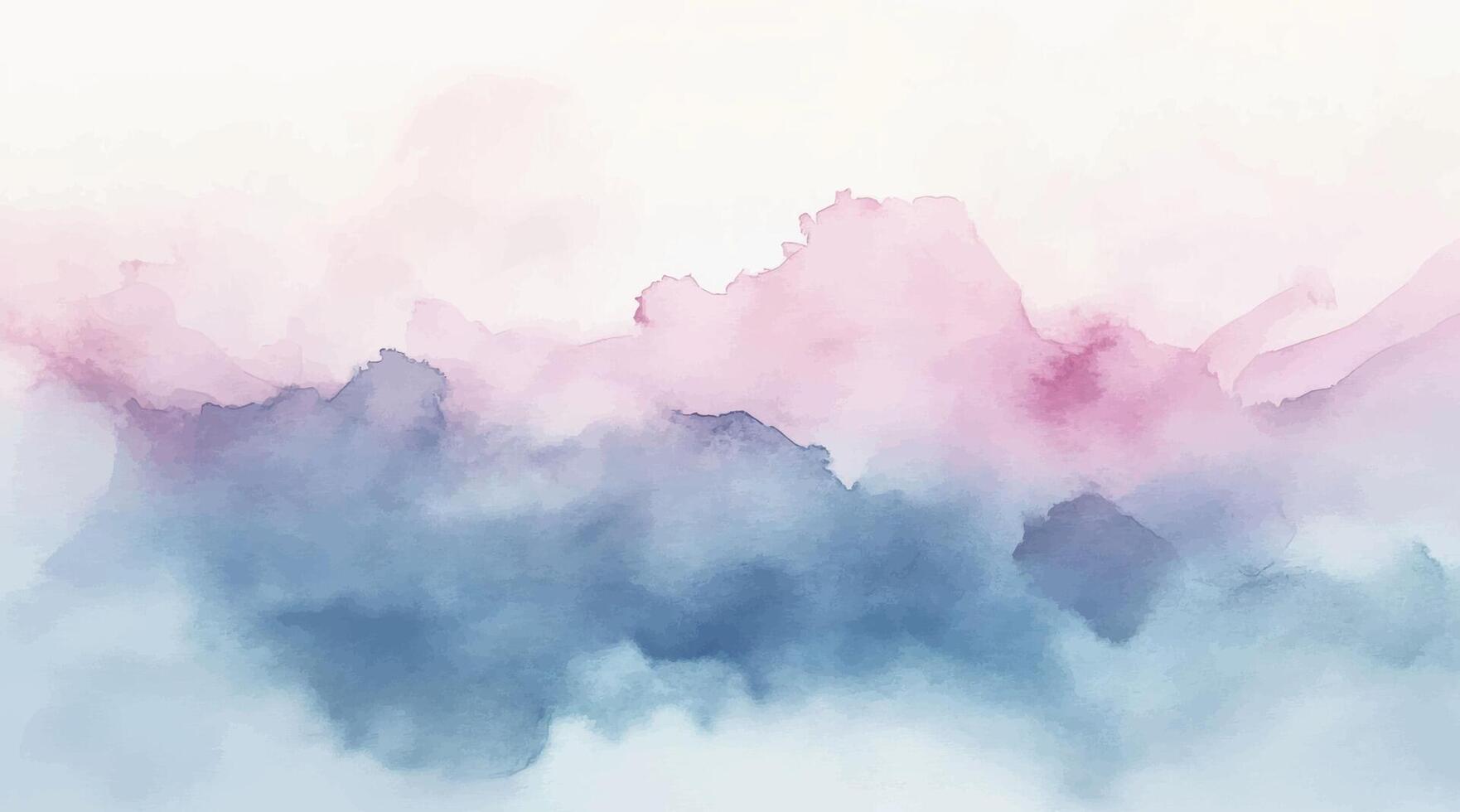 Abstract horizontal watercolor background. Brush stroked painting pastel warm color watercolour. Hand drawn texture vector