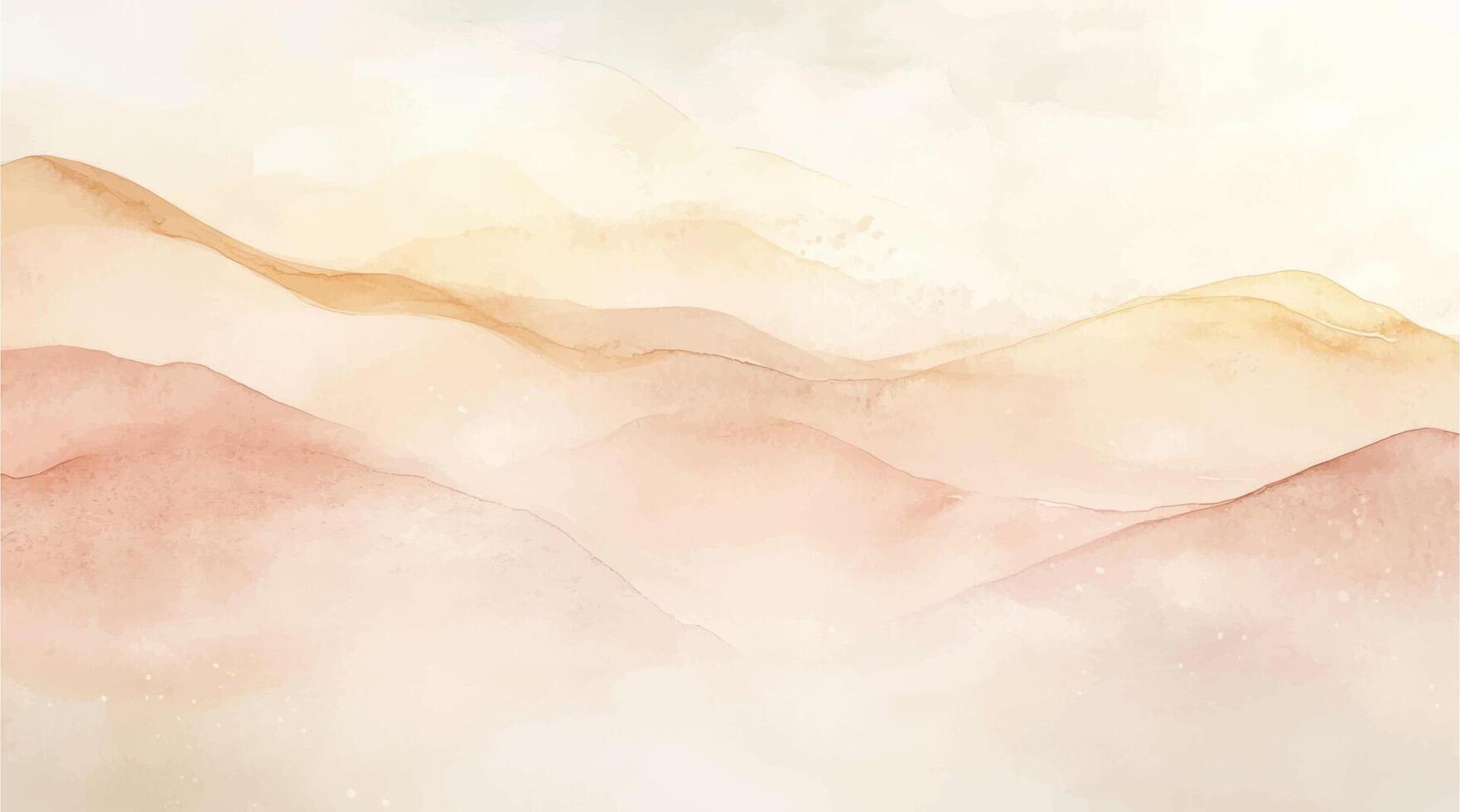 Abstract horizontal watercolor background. Brush stroked painting pastel warm color watercolour. Hand drawn texture vector
