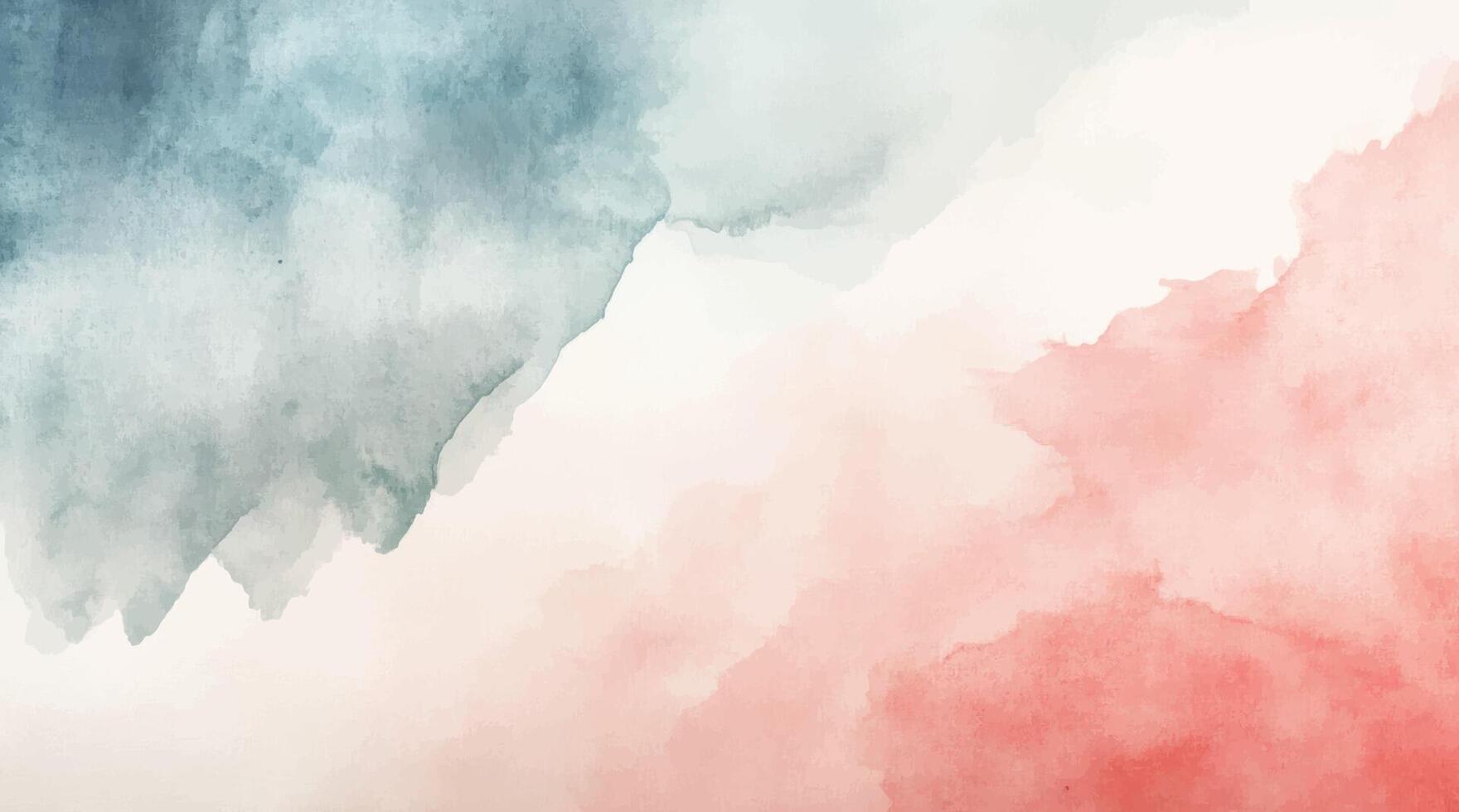 Abstract horizontal watercolor background. Brush stroked painting pastel color vector