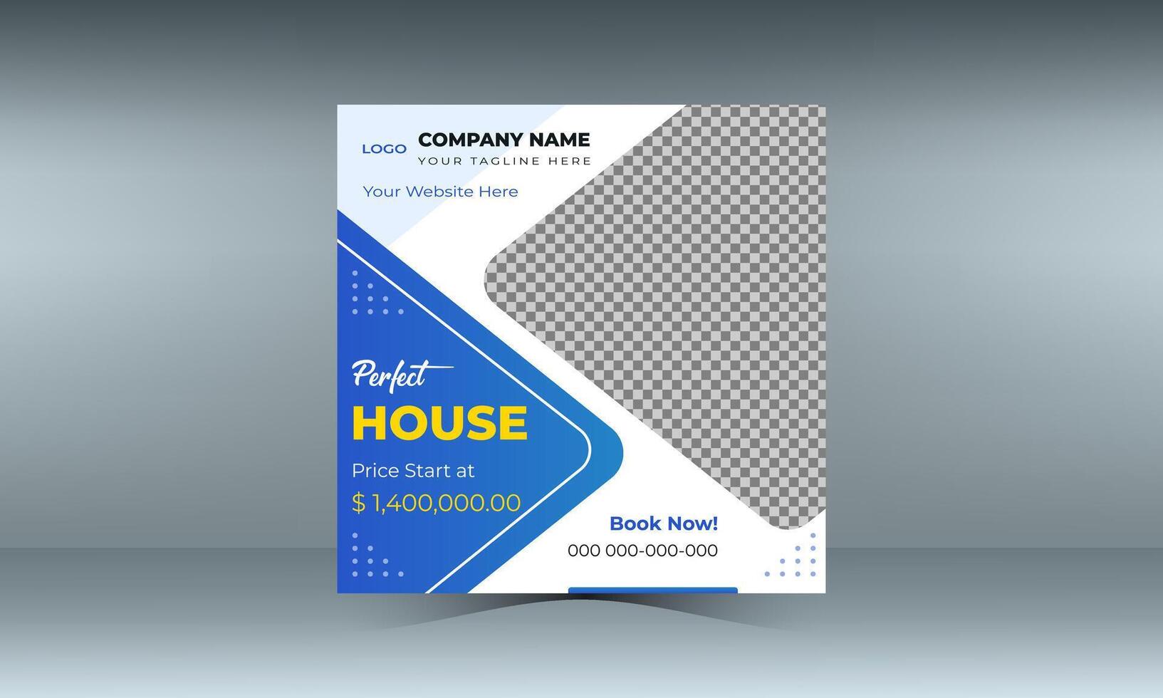Perfect House For Sale Social Media Post vector