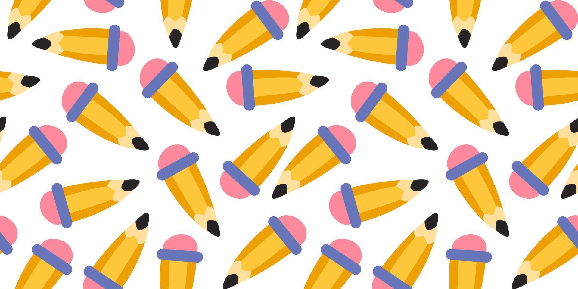 Back to school theme pattern. School and Education Pattern background. pencil seamless pattern. pencil pattern. Back to school Background. School seamless background. Education theme pattern. vector