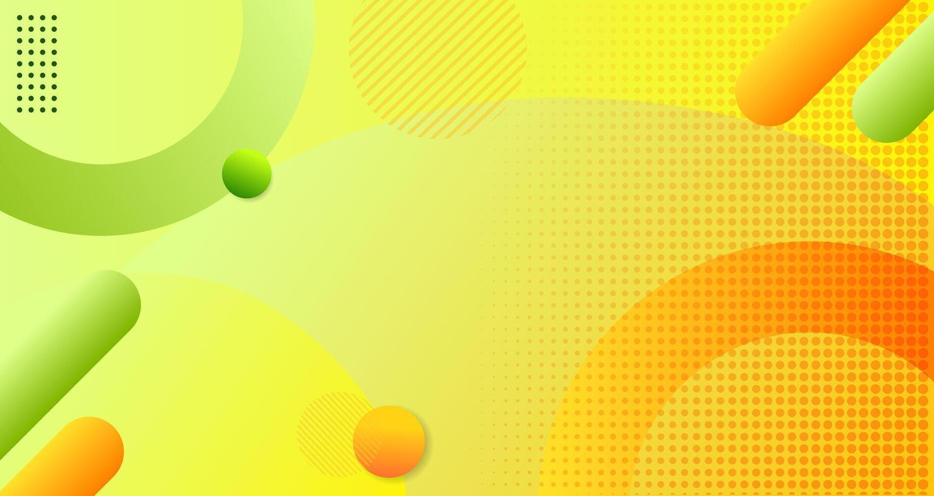 Dynamic shape background abstract with wave gradient green and yellow liquid shape composition, line, circle, space for text for futuristic ads, booklets, banners and wallpaper. vector