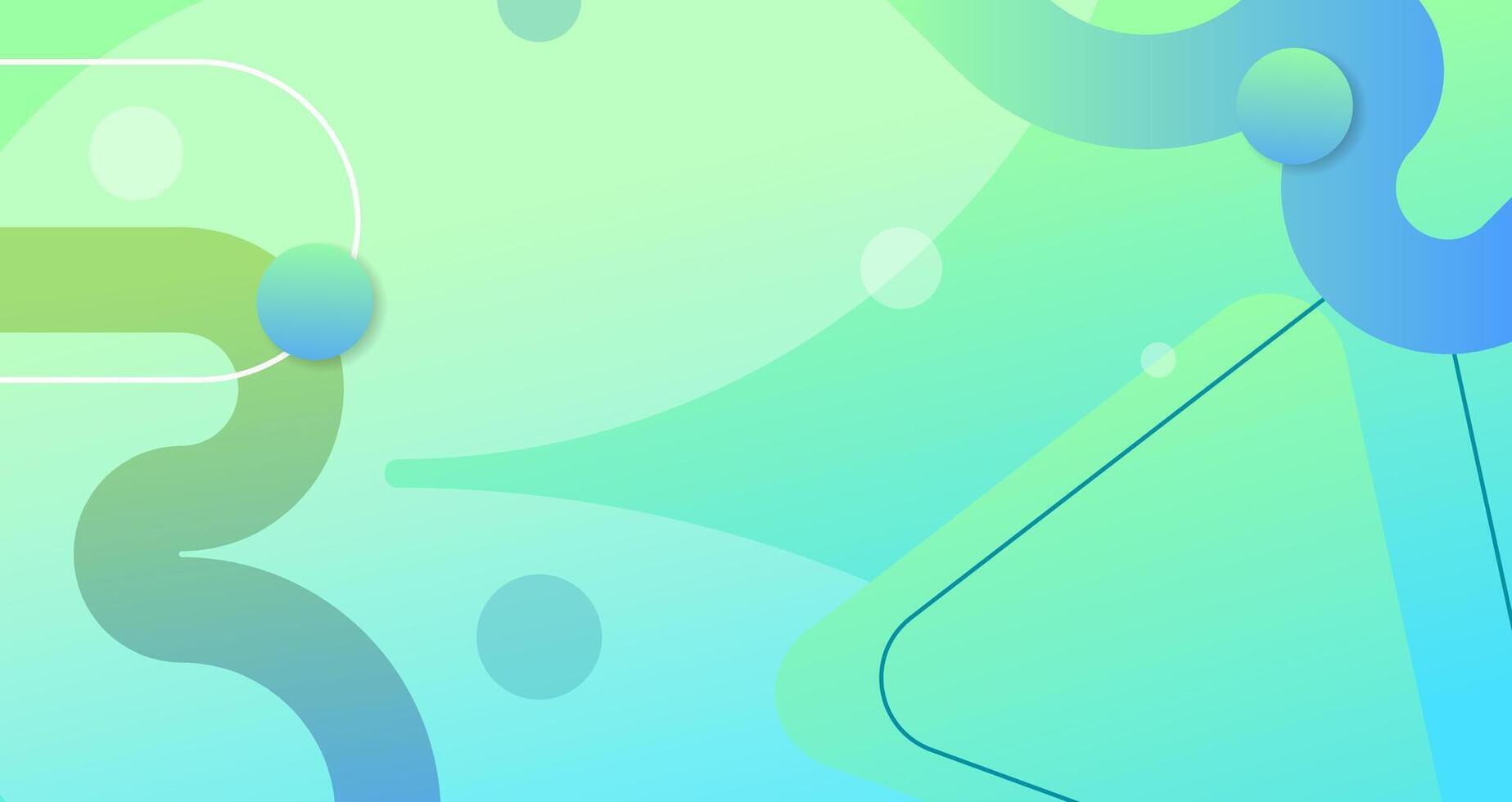 Dynamic shape background abstract with wave gradient green and blue liquid shape composition, line, circle, space for text for futuristic ads, booklets, banners and wallpaper. vector