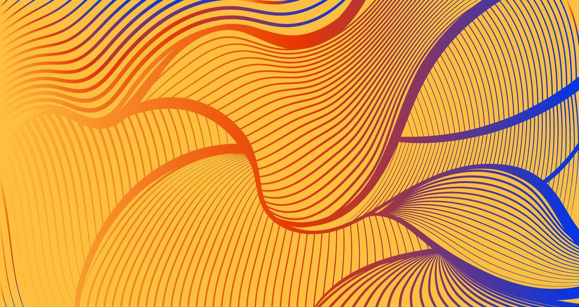 Abstract background with wavy lines and colors vector