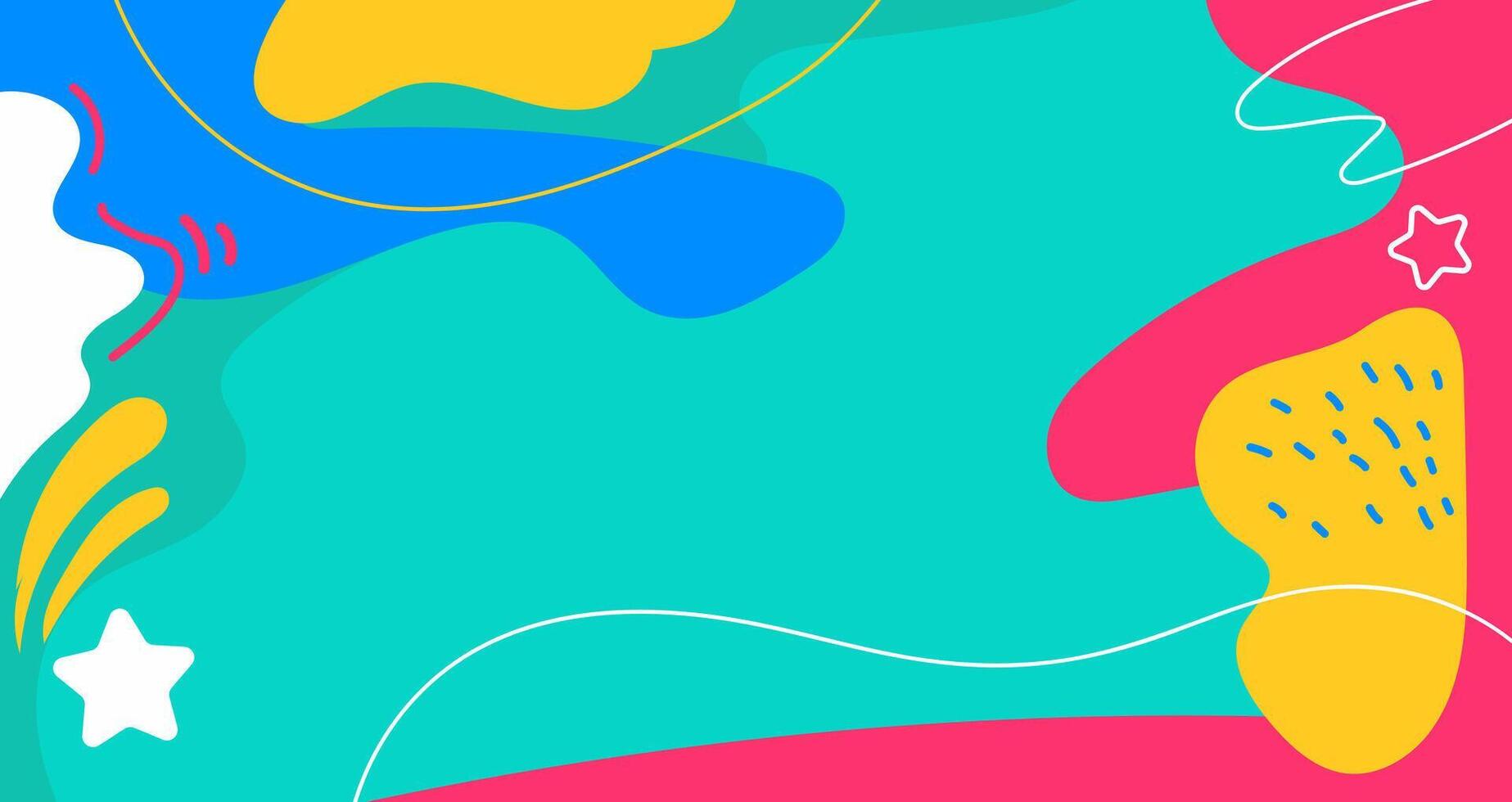 Colorful abstract background with shapes and lines vector