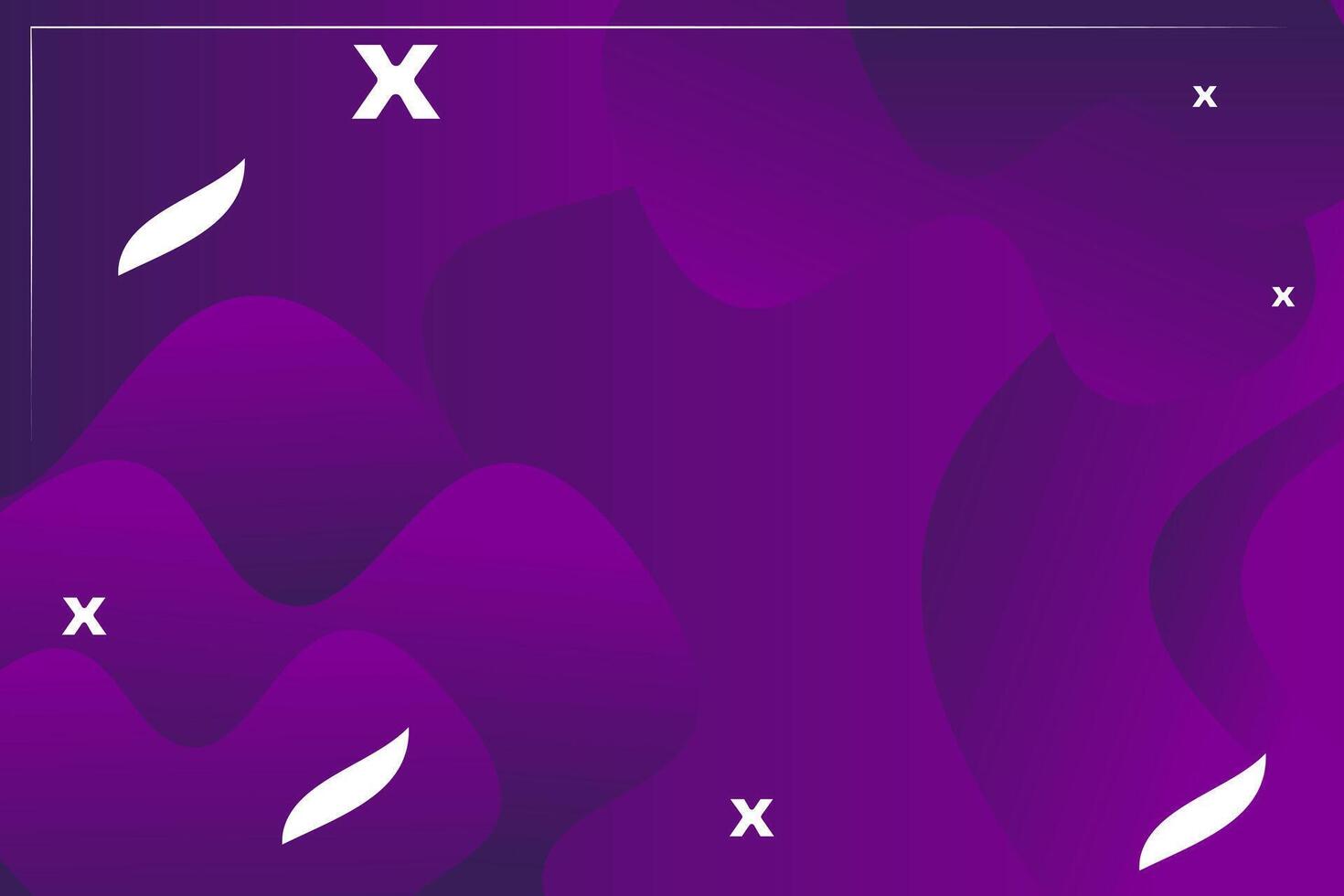 A purple background with white shapes and a white square vector