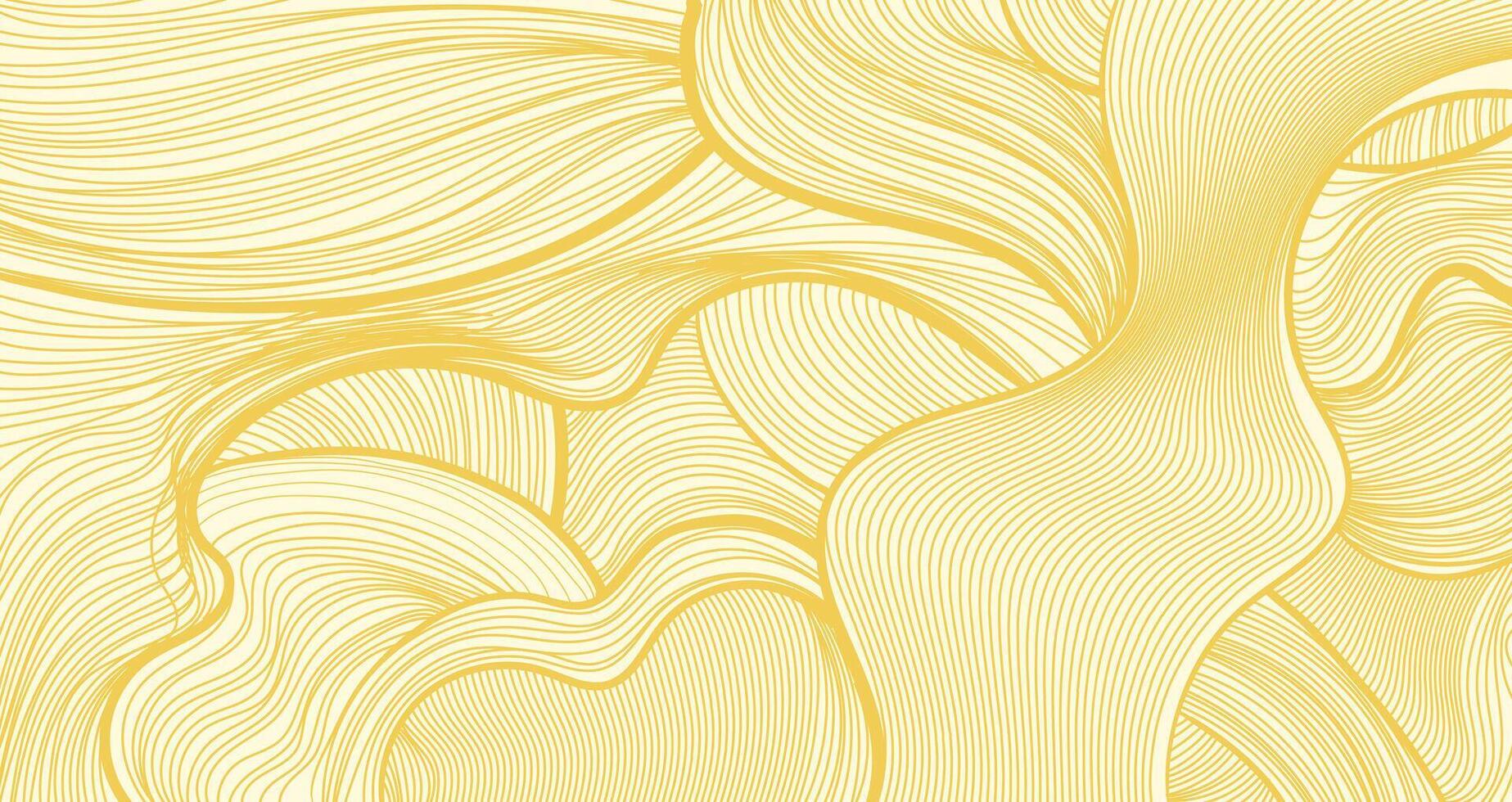 Abstract background with wavy lines and curves vector