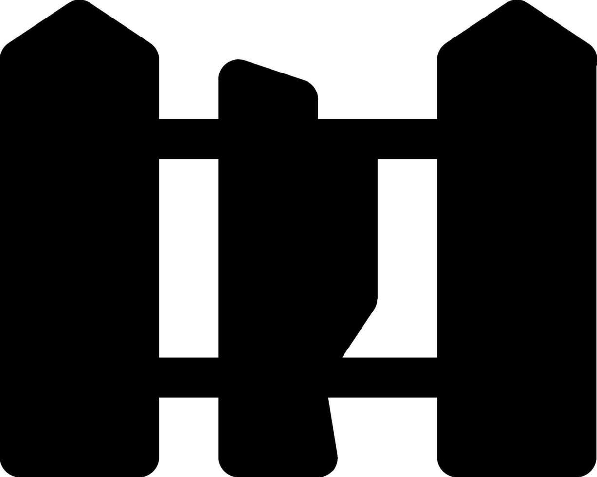 broken fence icon design, 32px size vector