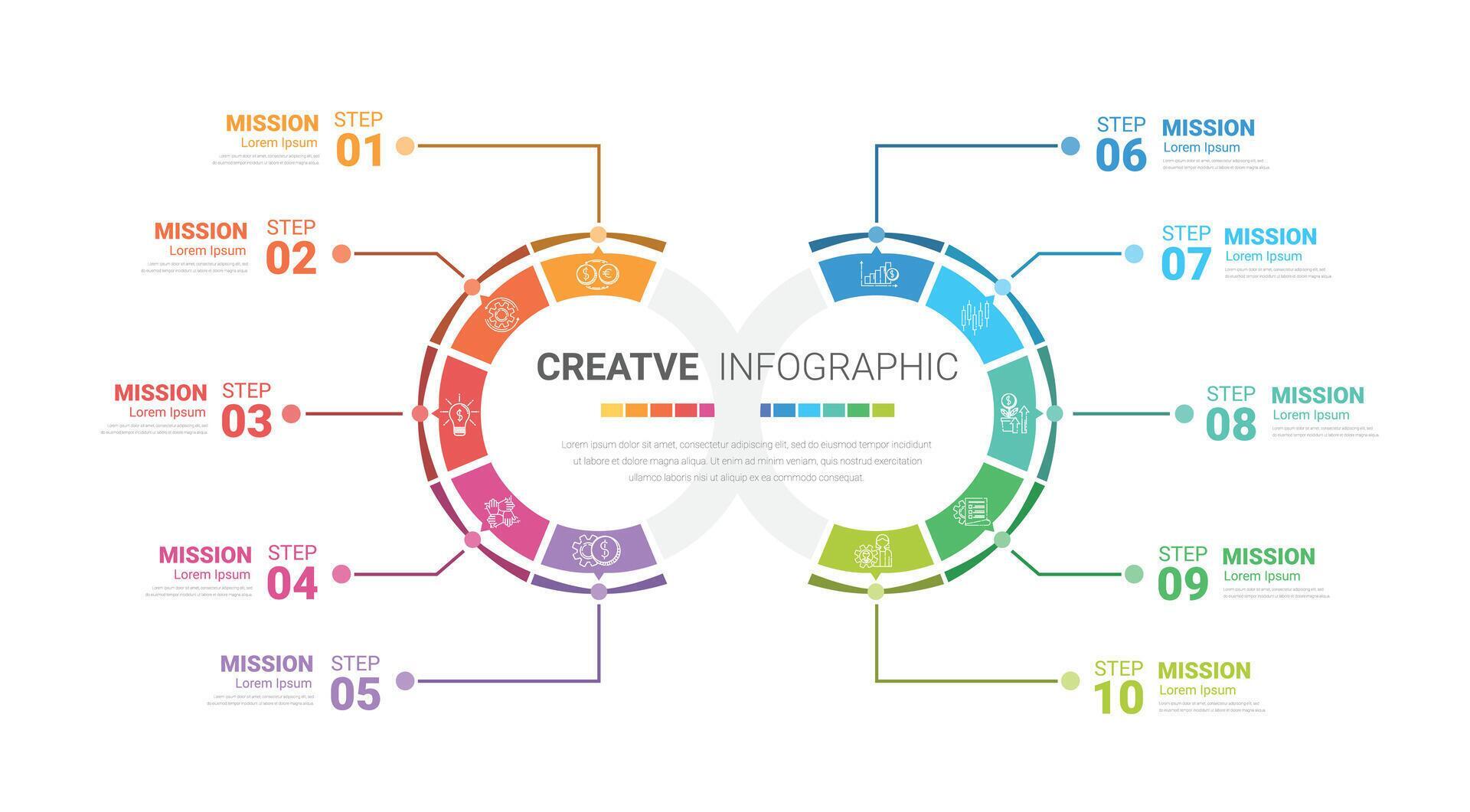 Infographic design template for Presentation. 49708636 Vector Art at ...