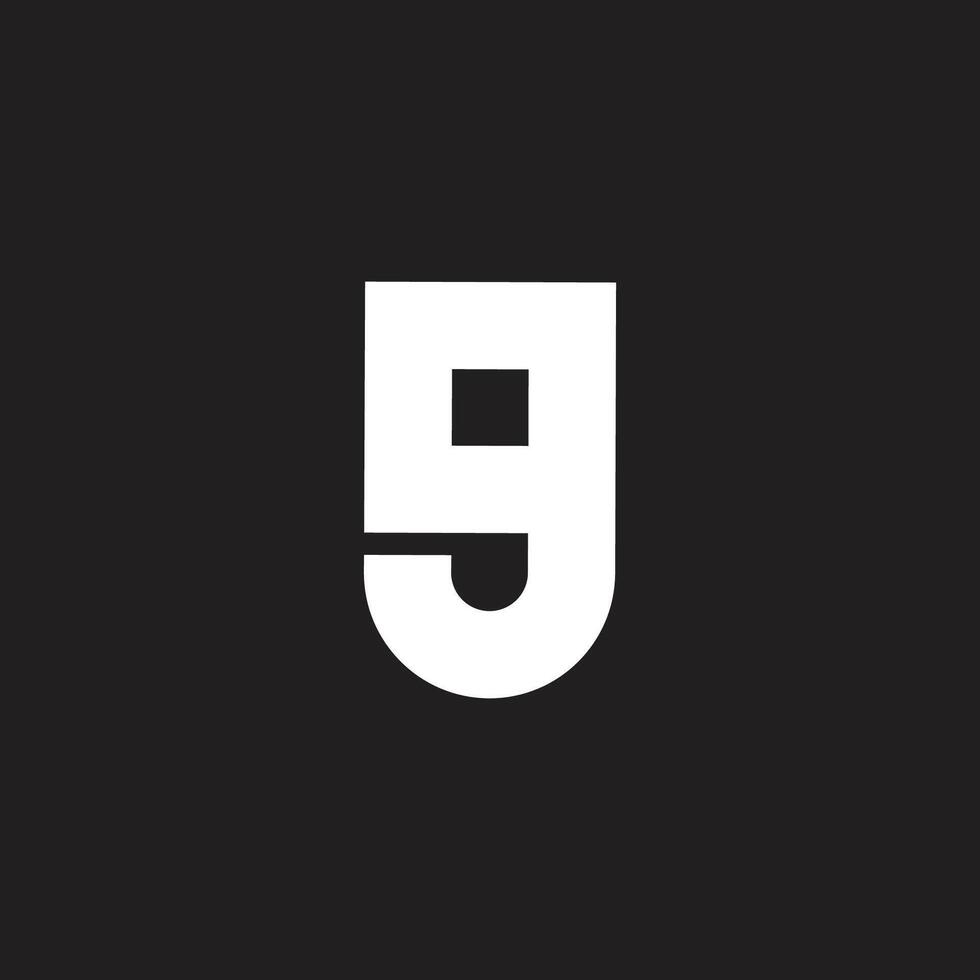 letter g simple lowercase geometric logo vector