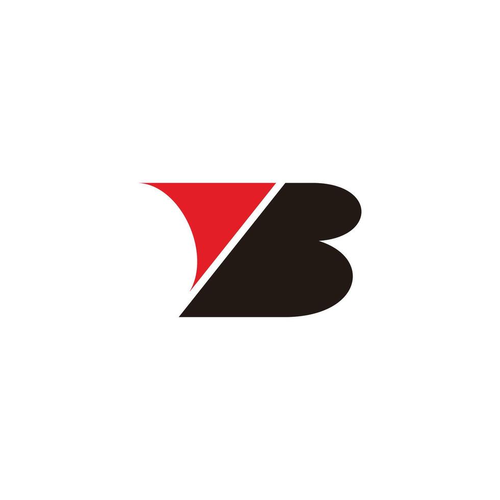 letter b shadow arrow dynamic simple logo vector