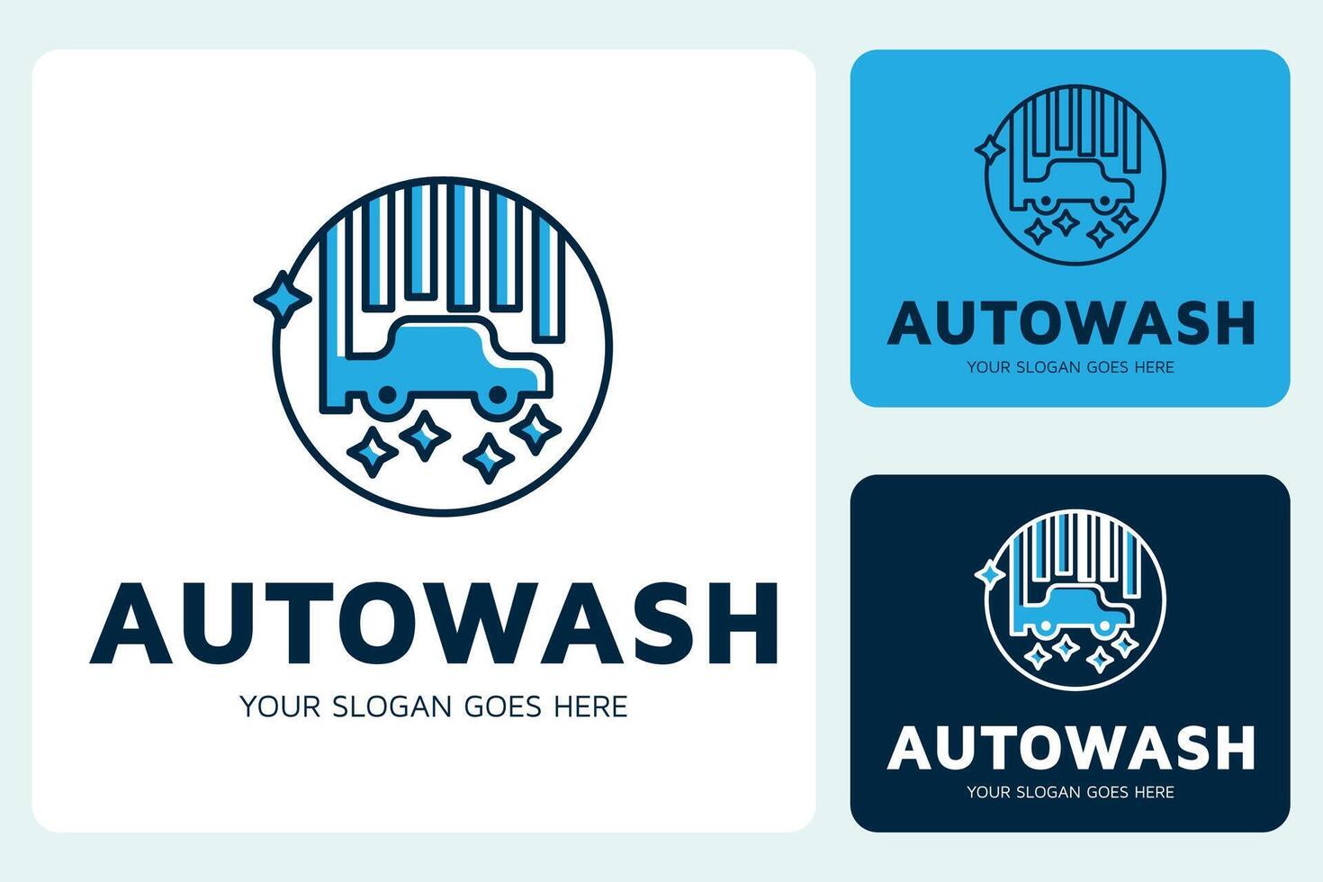 Auto Car Wash Logo Design vector