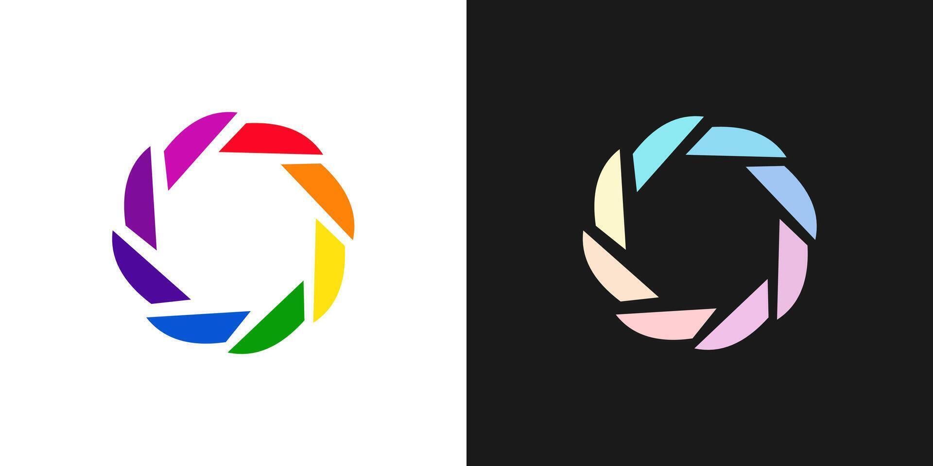 Circle Colorful color icon logo . Circular round graphic design vector
