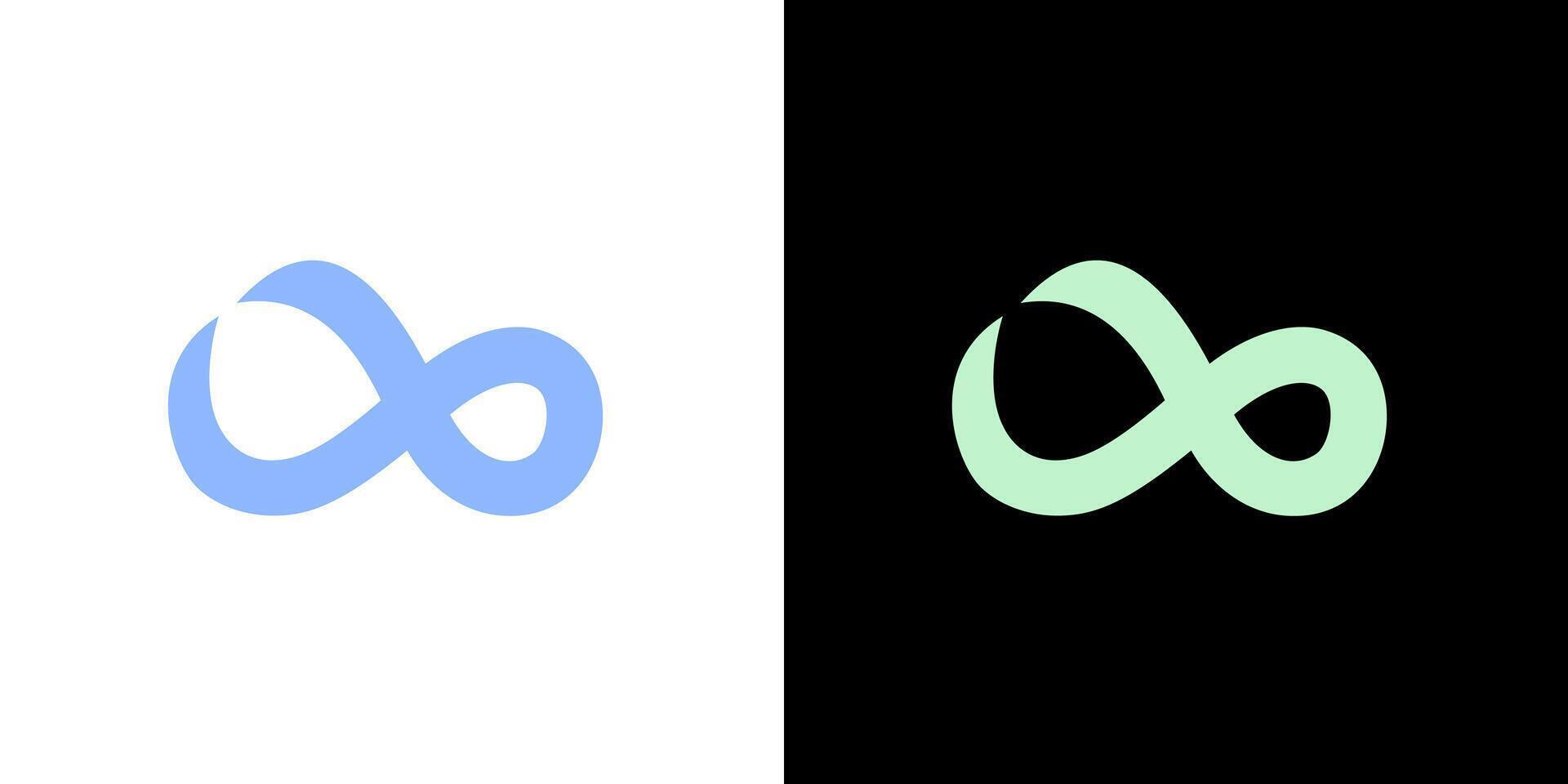 Gradient Infinity icon logo . Curve abstract loop connection infinite logo vector