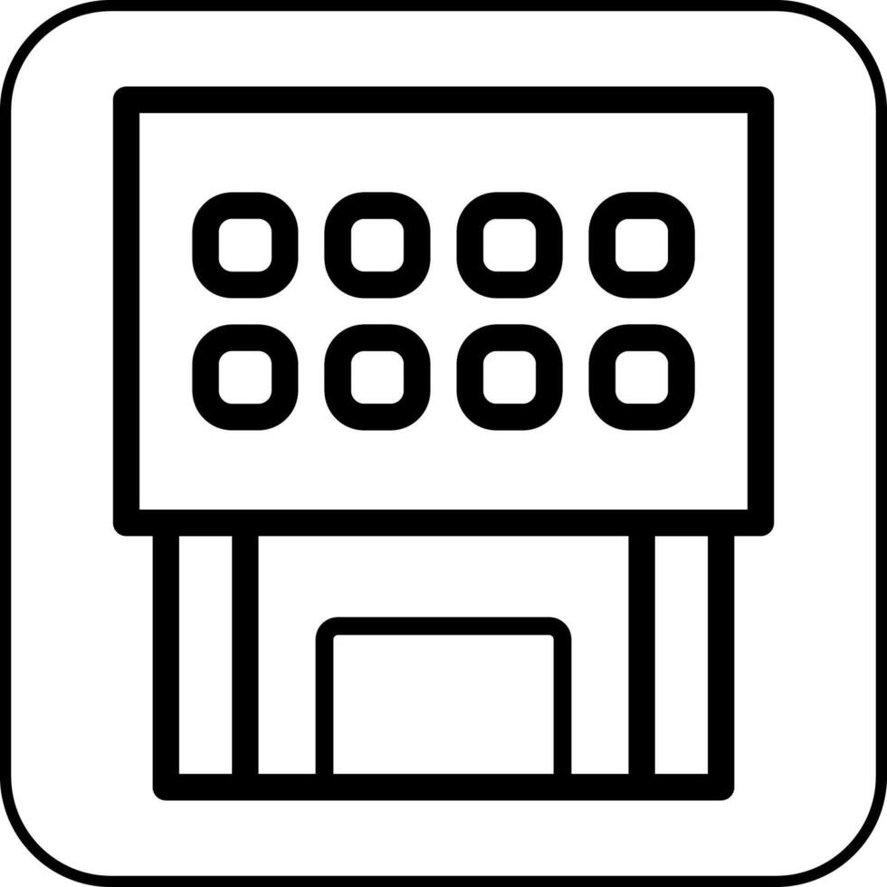Building icon border black vector