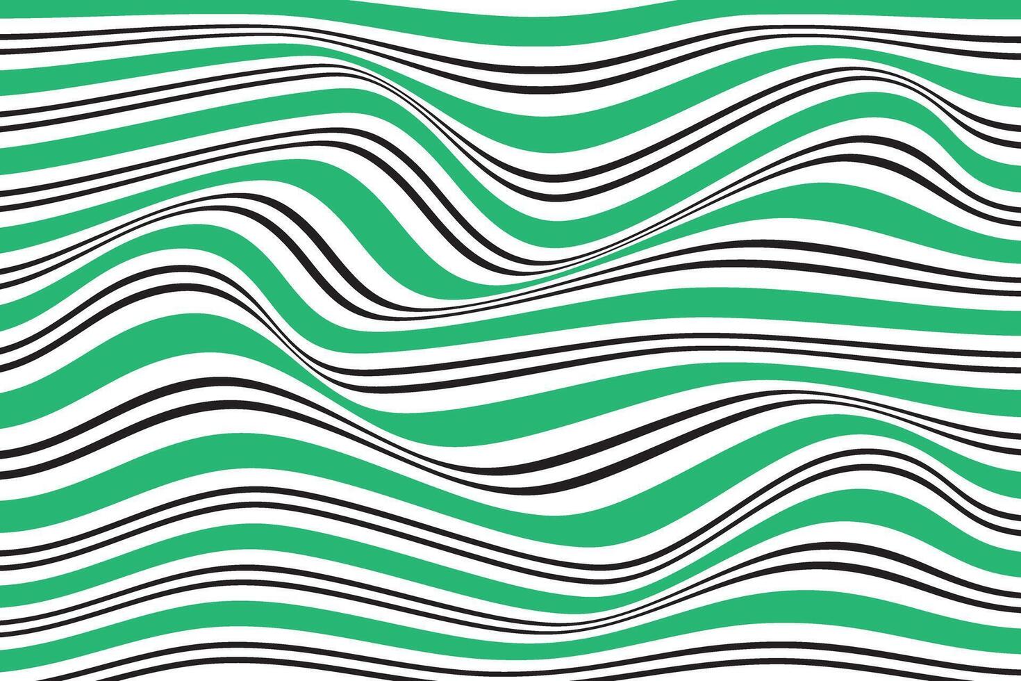 simple abstract green black color horizontal wavy distort line pattern green lines in a square of lines vector