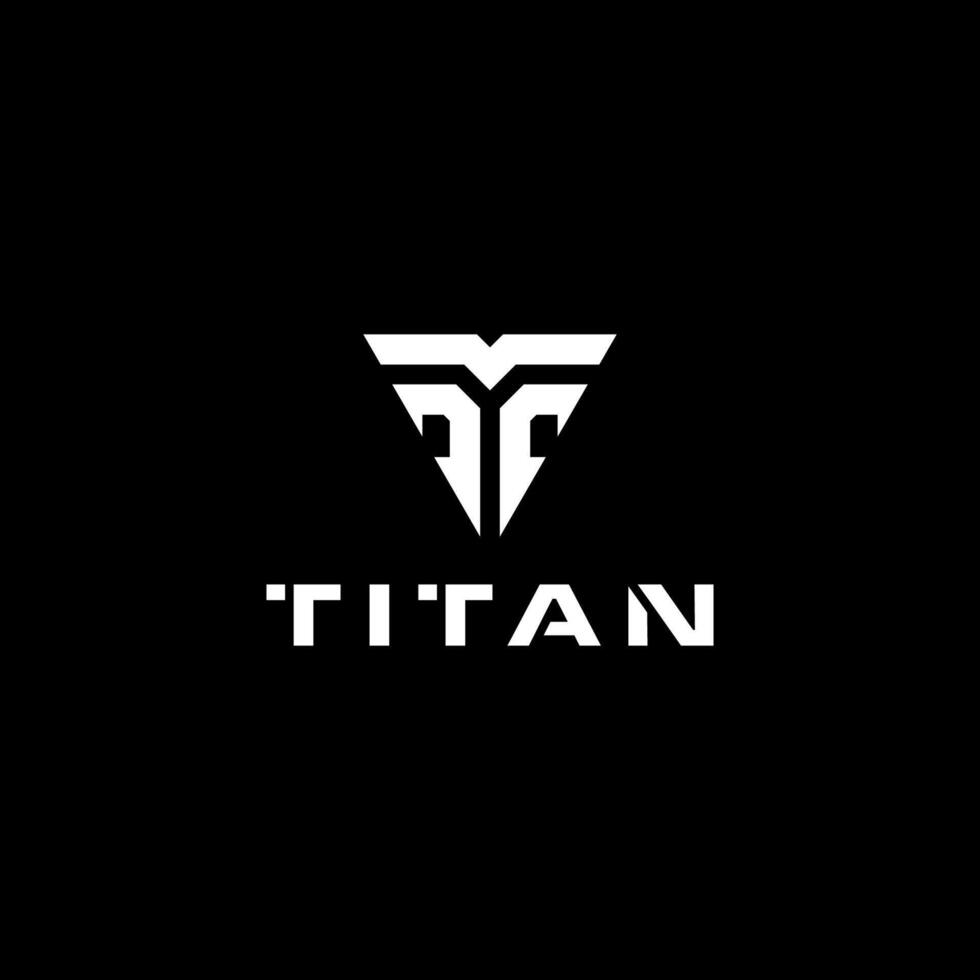 Modern initial T TITAN illustration vector