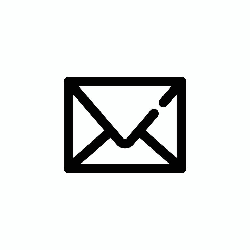Minimal mail icon illustration design vector