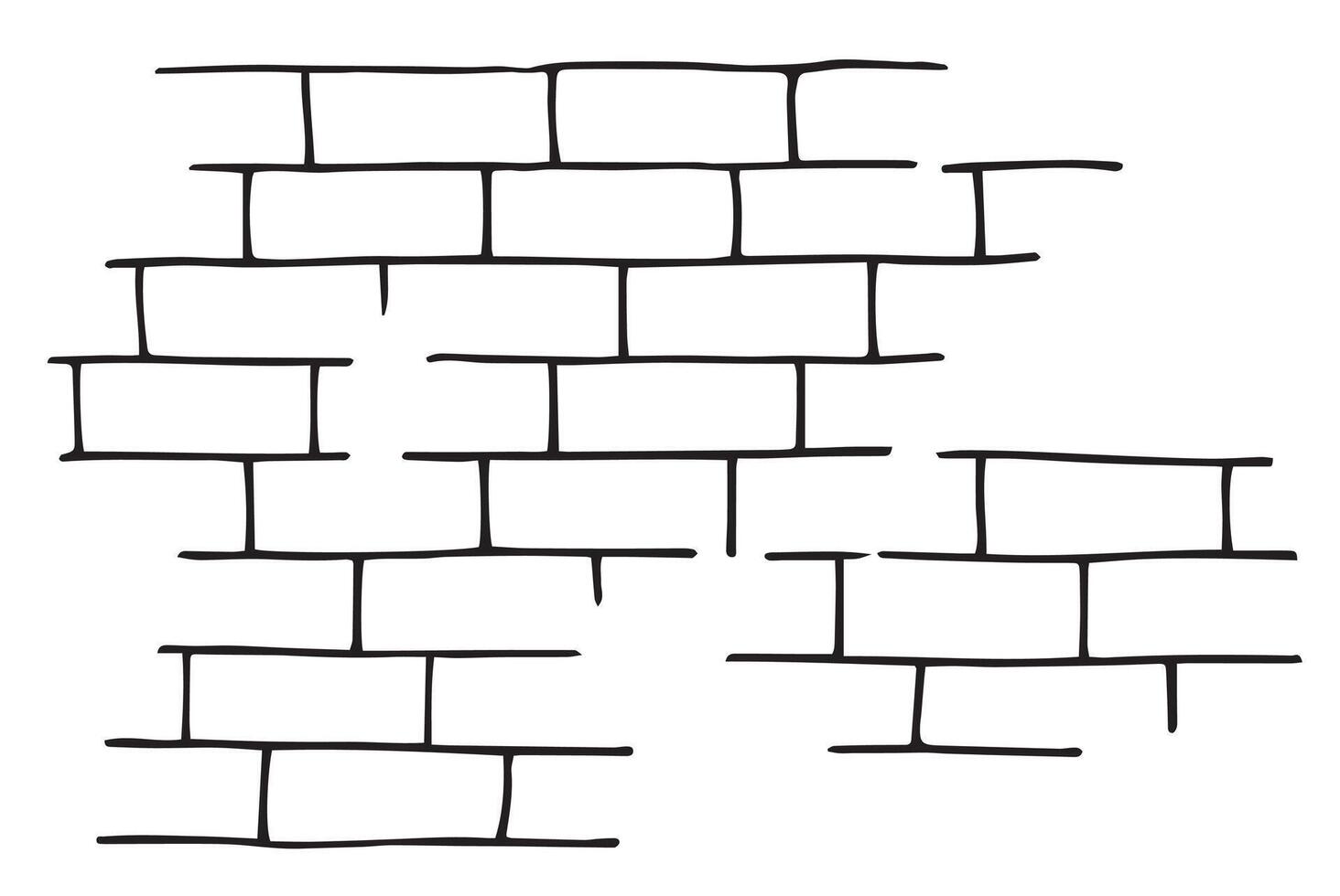 brick doodle drawing vector
