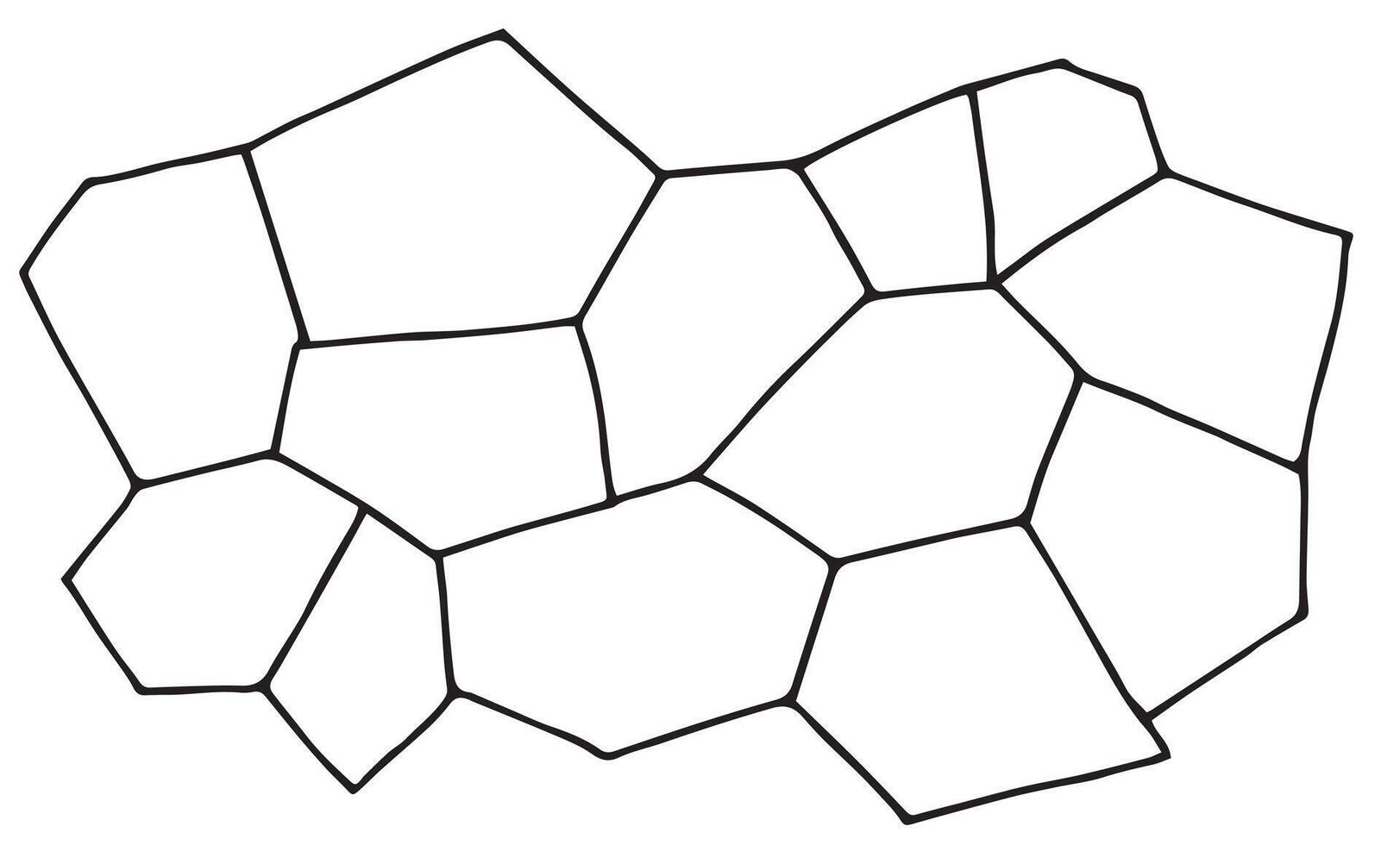 Stone wall texture. Linear drawing in doodle style. vector