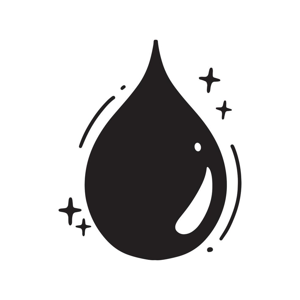 Hand Drawn Blood Outline Illustration vector