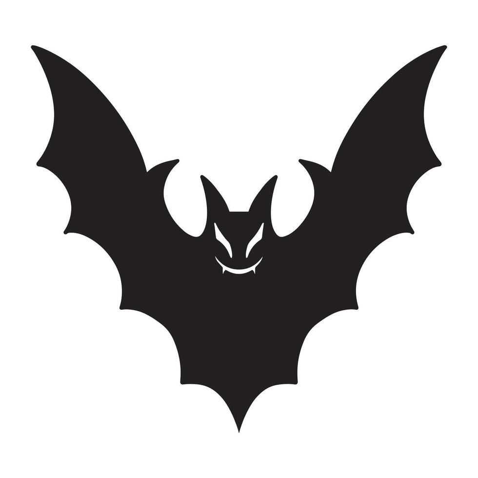 Bat silhouette design as Halloween illustration in black v3 vector