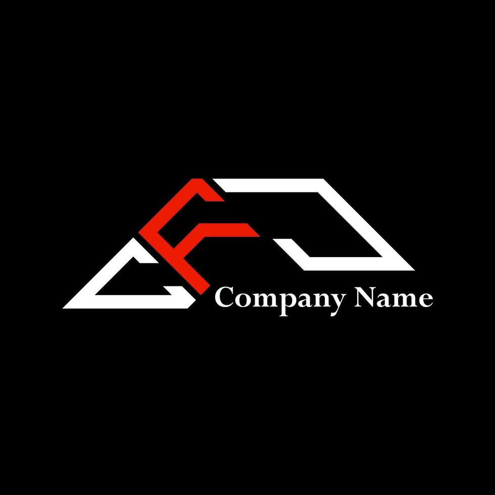 CFJ logo design, CFJ simple and modern logo. CFJ luxurious alphabet design vector