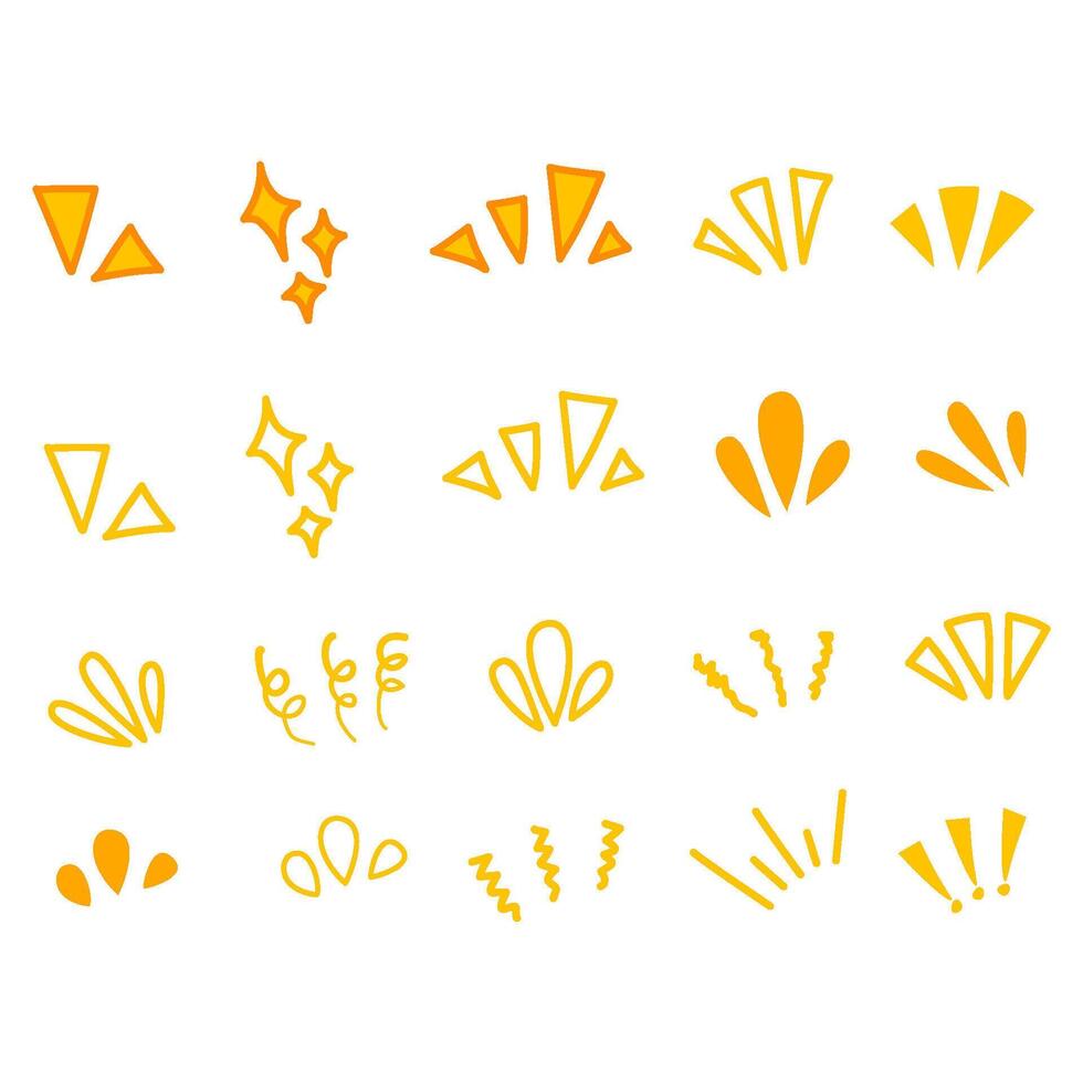 Emphasis doodle collection vector